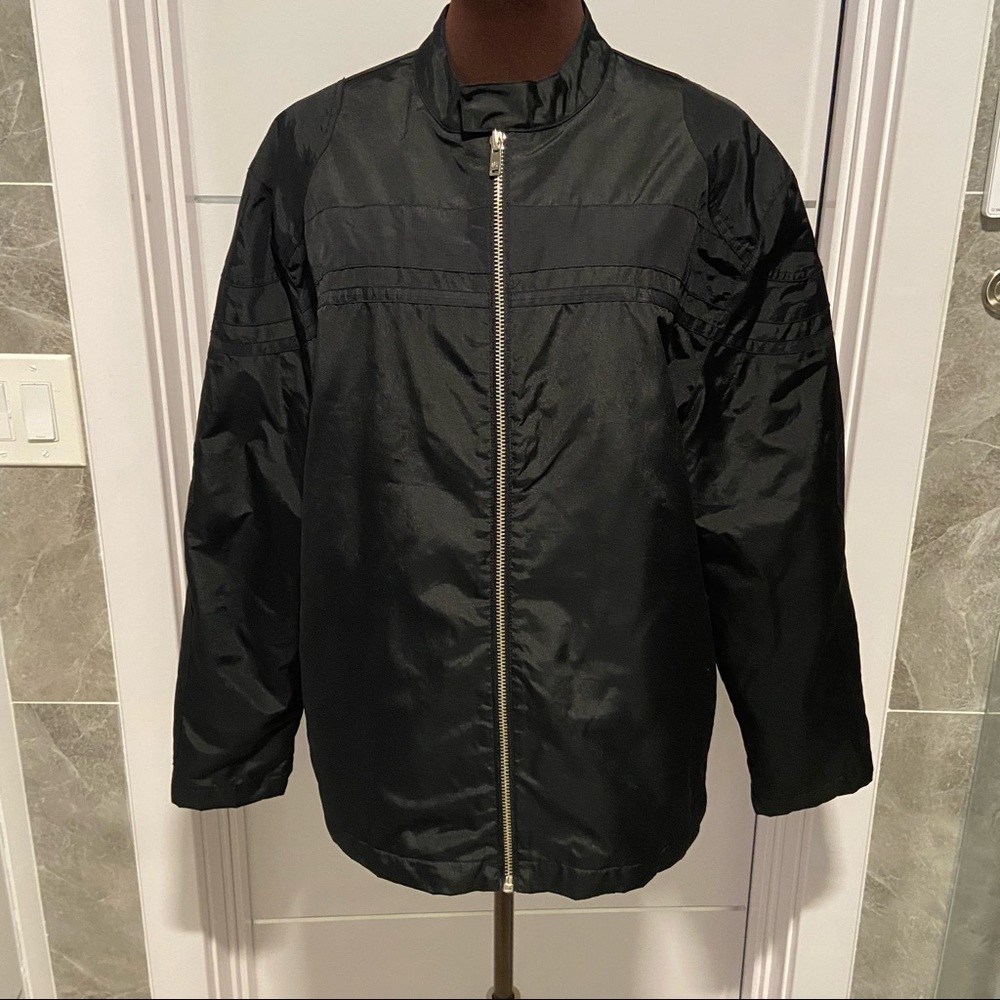 EUC Kenneth Cole Reaction black zip up funnel neck jacket coat